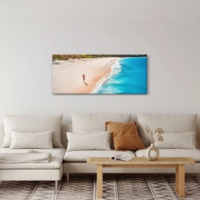 Obraz - Plážový beh (120x50 cm)