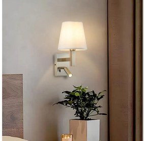 Brilagi - LED Nástenná lampa DEYA 1xE14/40W/230V + LED/3W biela/matný chróm