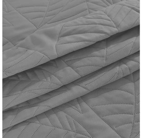 Sivý prehoz na posteľ so vzorom LEAVES Rozmer: 200 x 220 cm