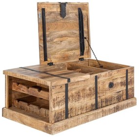 Dizajnový konferenčný stolík Winebar, 100 cm, mango