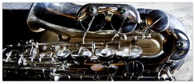 Obraz - Saxofón (120x50 cm)