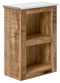 furniture-nabytek.cz - Masívna kúpeľňová nástenná skrinka Pune z mangového dreva, lakovaná, viacfarebná – 42×32×60 cm