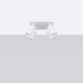 Stropné svietidlo Karbon, 4x biele kovové tienidlo, (možnosť polohovania)