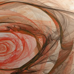 Obraz - Abstraktné ruže ružová s bielym pozadím (90x60 cm)