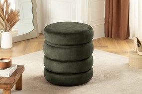Taburetka VOQUE 50 cm zamatovo zelená s úložným priestorom