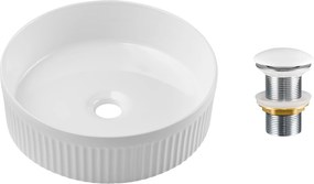 Comad Keramické umývadlo na dosku Beyond 2 36x36 + výpusť Click-Clack, biela