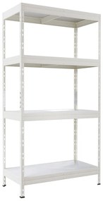 Kovový regál so zníženým obsahom CO2 RIVET GREEN, 180x90x40 cm