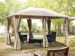 Veľký záhradný altánok Barbara 400x300 cm, béžový