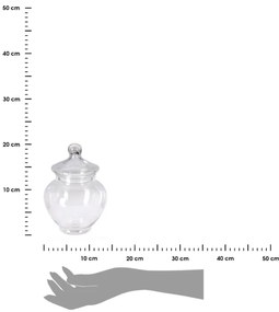 Sklenená dóza AURELIA 19 cm číra