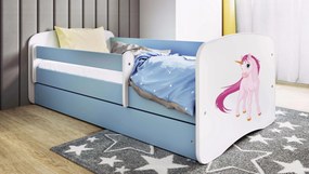 XXXLutz POSTEĽ PRE DETI A MLÁDEŽ 80/160 cm, modrá, biela MID.YOU - Detské izby - 002142000217