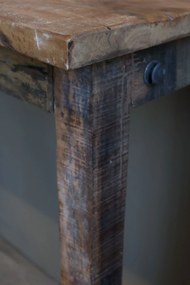 Hnedý antik konzolový stôl Grimaud z recyklovaného dreva Nature – 91*36*75 cm