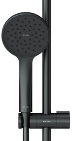 Ručná sprchová súprava AM.PM Hit F428TA46 s termostatickou sprchovou batériou, čierna