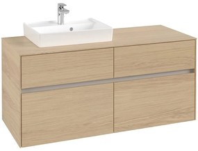 VILLEROY &amp; BOCH Collaro závesná skrinka pod umývadlo na dosku (umývadlo vľavo), 4 zásuvky, 1200 x 500 x 548 mm, Nordic Oak, C07100VJ