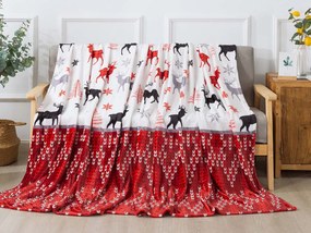 XPOSE® Mikroplyšová  deka LYANA  - červená 140x200 cm