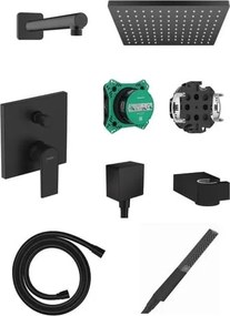 Sprchový systém Hansgrohe vrátane podomietkového telesa matná čierna HGBAL2