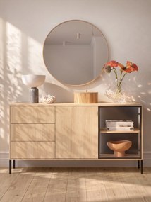 Komoda Harmona 160 cm s osvetlením - dub lindberg