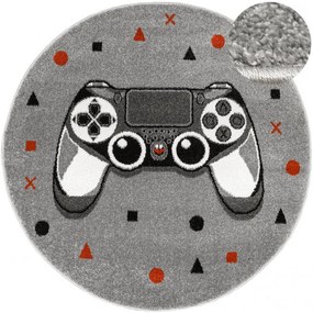 Koberec Lima G928A Gamepad svetlosivý / tmavosivý kruh