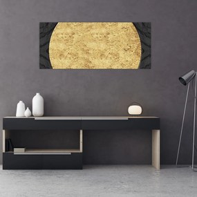Obraz - Zlatá štruktúra N⁰2 (120x50 cm)