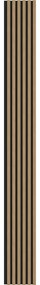Mexen Lam-F, akustické stenové lamely 275 × 30 cm, plstený podklad 8 mm, technická dyha, orech ľanový, S105-275307-3015-015