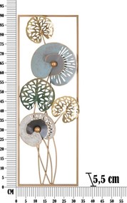 Nástenná kovová dekorácia Mauro Ferretti Gloth, 31,2 x 90 cm