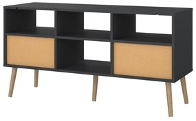 Antracitový TV stolík 117x61 cm Bodo – Tvilum