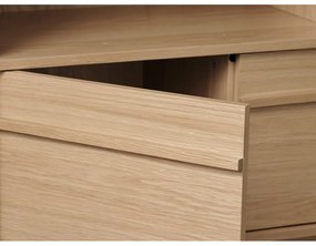 Knižnica v dekore duba v prírodnej farbe 140x90 cm Ponza – Unique Furniture