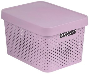 Nekonečná nádoba s vekom 17l 229152 ružová