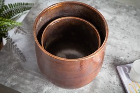 Dizajnová sada veľkých kvetináčov Gaiana medená
