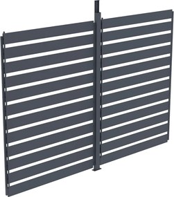 Bočná zástena pre bioklimatickú pergolu BestBerg BBP-F1CG / 283 × 218 cm / sivá