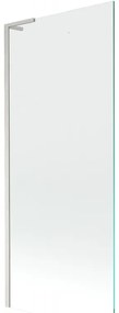 Mexen Next L, 1-krídlová vaňová zástena 80 x 150 cm, transparent, 6mm číre sklo, profil brúsená oceľ, 895-080-000-03-00-97