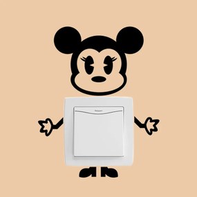 10x10cm Minnie Mouse - nálepka nad vypínač