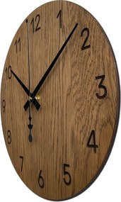 Ručne vyrábané dubové hodiny – tichý chod a moderný dizajn I SENTOP MAS002-A