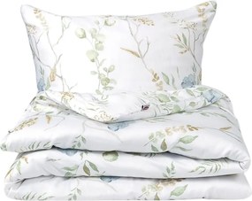 Matex Saténové obliečky Lúka s modrými kvetmi, 140 x 200 cm, 70 x 90 cm