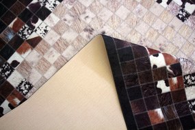 Okrúhly koberec Porte 2054 BLACK – čierno-béžový dizajn Rozmer: 80 cm