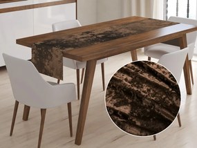 Biante Zamatový behúň na stôl Diana DI-004 Tmavo hnedý 45x160 cm