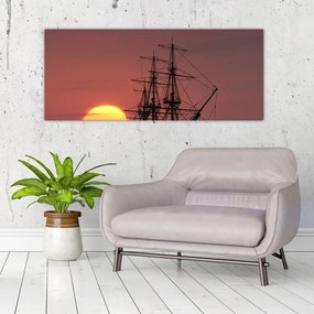 Obraz - Stredoveká loď (120x50 cm)