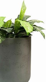 Okrúhly kvetináč CHICO, sklolaminát, priemer 45 x výška 50 cm, sivý