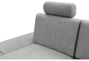 Rozkladacia rohová čalúnená sedacia súprava AVESTA, ľavé prevedenie, sivá, s úložným priestorom v tvare L