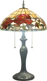 Stolné svietidlo Tiffany vitráž ROSE stojan Deluxe Ø36*60