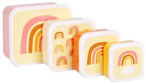 A Little Lovely Company - súprava štyroch desiatových škatuliek - dúha