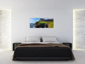 Obraz - Vodopád Múlafossur (120x50 cm)