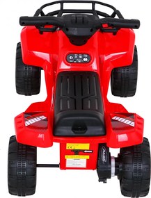 Ramiz Detská štvorkolka na batérie Storm Červená + 25W motor + MP3 USB + LED