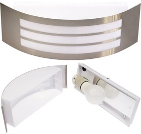 LED E27 Sitom záhradný plafón GOLDLUX (Polux) oceľová strieborná Inox