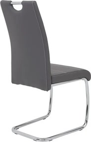 Jedálenská stolička Flora, šedá ekokoža