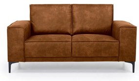 Koňakovohnedá pohovka z imitácie kože 164 cm Copenhagen – Scandic