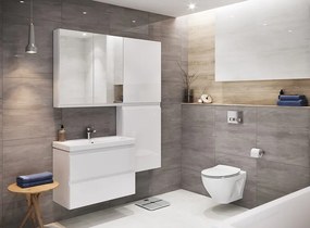 Cersanit Moduo Slim 60 závesná skrinka + umývadlo, biely lesk, S801-227-DSM