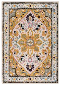 Flair Rugs koberce Kusový koberec Wool Loop Dahlia Yellow/Multi - 160x230 cm