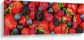 Obraz - Ovocná nálož (s hodinami) (90x30 cm)