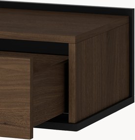 Závesná nočná skrinka Zenar so zásuvkou 50 cm - elegantný orech / čierna