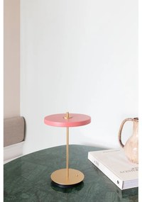 Ružová LED stolová lampa so stmievačom s kovovým tienidlom (výška 31 cm) Asteria Move – UMAGE